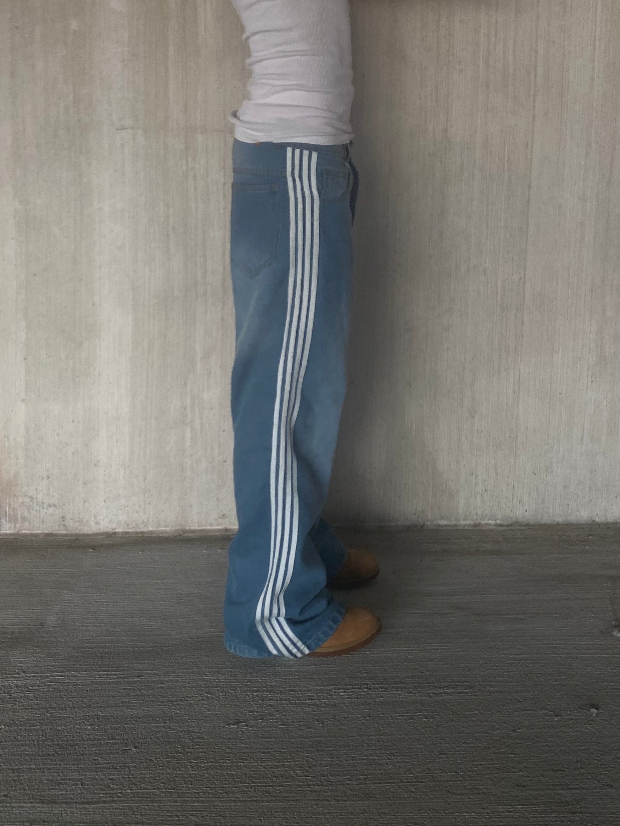 Striped Baggy Denim